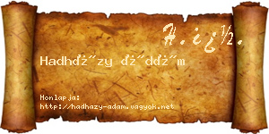 Hadházy Ádám névjegykártya