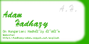 adam hadhazy business card